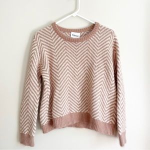 Ganni Taupe and Cream Sweater